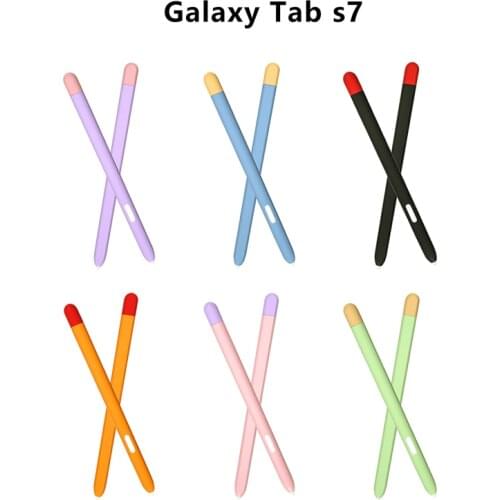 For Samsung Galaxy Tab S6 Lite P610 P615 Tab S7 Tablet S6Lite Pencil Case Cover S Pen Bag Non-slip Protection Silicone Sleeve
