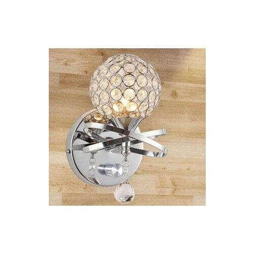 Modern brief fashion crystal wall lamp bed-lighting rustic bedside wall lamp