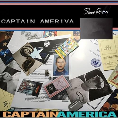 Superhero Steve Rogers Cosplay File Bag Folder Private File Document Paper Craft/Card Making Props Accessories
