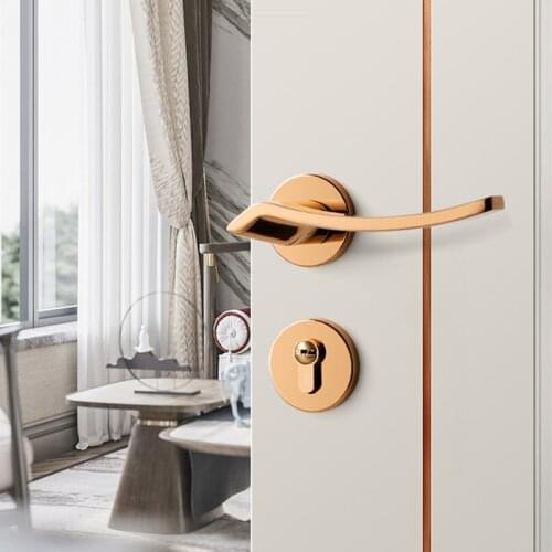 Light Luxury Household Zinc Alloy Safety Anti-theft Door Locks Home Silent Handle Split Door Lock Furniture Hardware Accessories