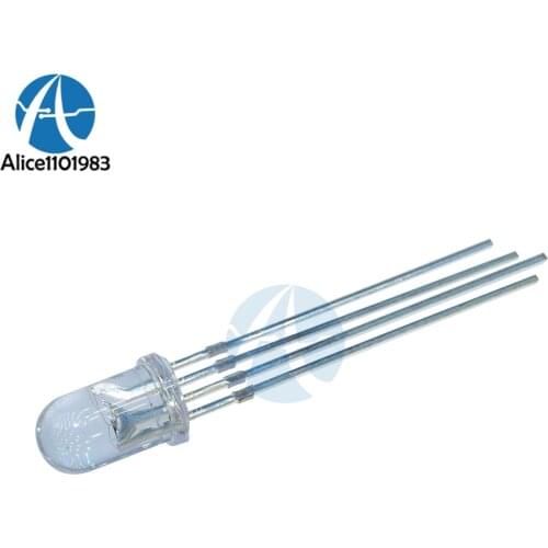 100PCS Multicolor 4pin 5mm RGB Led Diode Light Lamp diffused Tricolor Round Common Anode LED 5 mm Light Emitting Diode