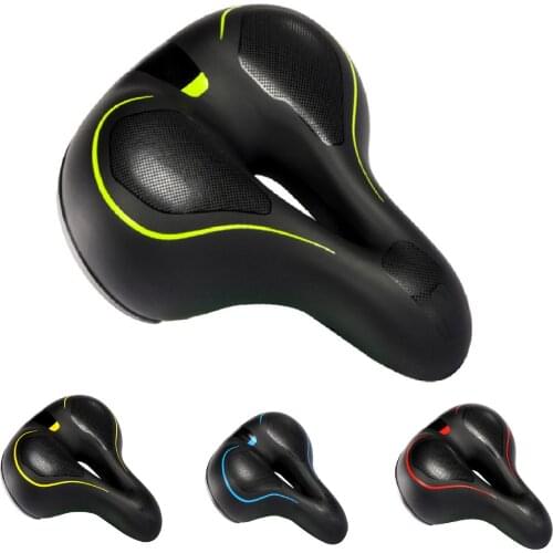 Thickened Extra Comfort Ultra Soft 3D Pad Cushion Cover Mountain Bike Bicycle Saddle Seat with Warning Taillight Riding Supplies