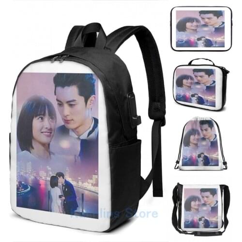 Funny Graphic print SHANCAI AND DAOMING SI METEOR GARDEN USB Charge Backpack men School bags Women bag Travel laptop bag