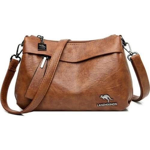 Genuine Leather Womens bag Casual Shoulder Bag Small Tote Bags Female Handbag for Women Ladies Vintage Crossbody Bag Sac A Main