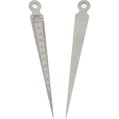 1pc 1-15mm Stainless Steel Taper Gauge Feeler Gap Hole Metric Measuring Tool