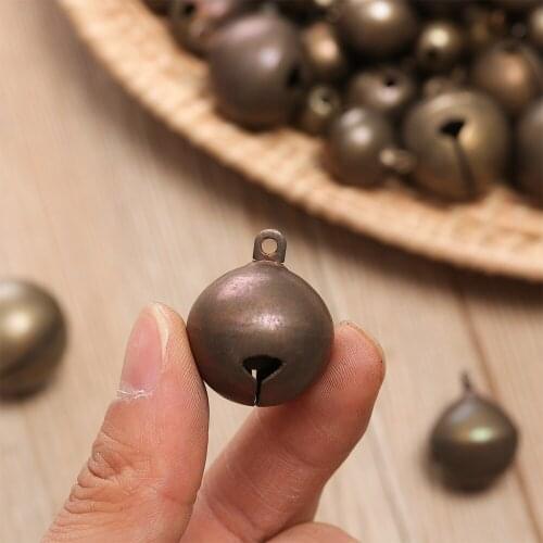 10pcs Copper European Retro Bells Bracelet Necklace Vintage Bronze Small Bell DIY Accessories Handmade Campanula Christmas Tree
