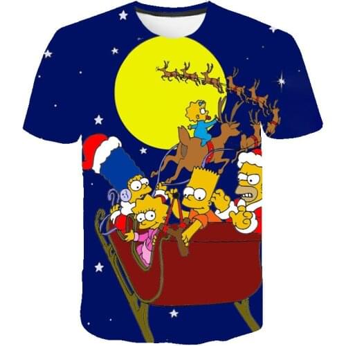 2020 Hot 3D Funny T Shirts Cartoons Christmas Printed Tshirt Men Women Summer O-Neck Short Sleeve Christmas T Shirt Tops S-6XL