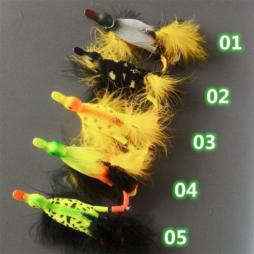 3D STUPID DUCK Topwater Fishing Lure Floating Artificial Bait Plopping and Splashing Feet Hard Fishing Tackle Geer 105MM/29G