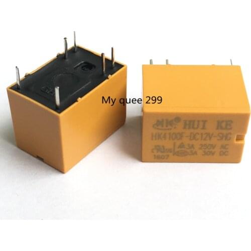 5PCS/LOT HK4100f-DC12V-SHG Relay hk4100F-DC12V HK4100F 12 V DIP6 3A 250V AC/ 3A 30V DC