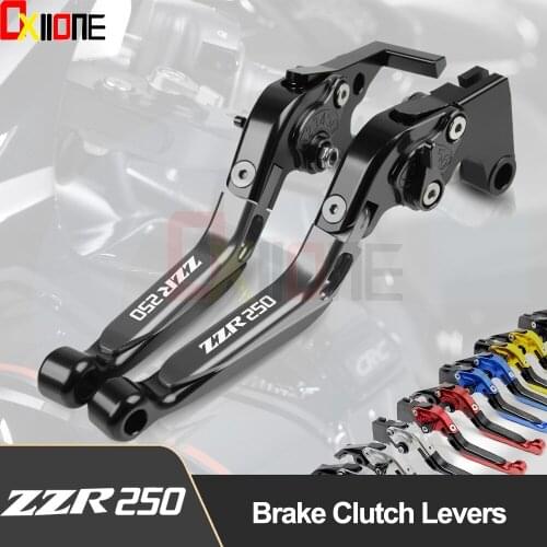 For Kawasaki ZZR250 Motorcycle Aluminum Adjustable Folding Extendable Brake Clutch Levers ZZR 250 ZX250 GPX250 GPZ250 1983-2007