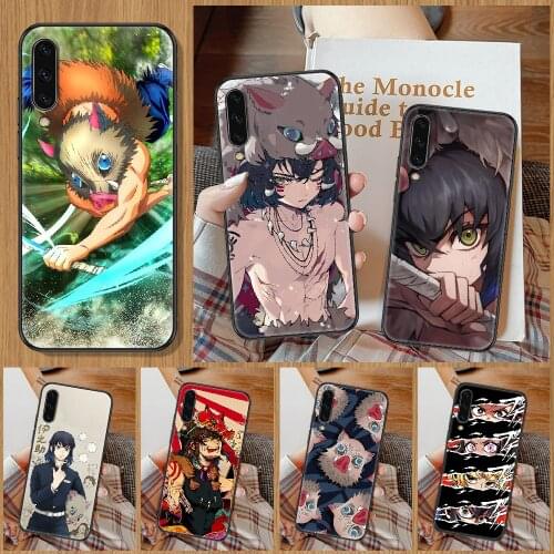 Demon Slayer Hashibira Inosuke Phone Case For Samsung Galaxy A 10 12 20E 21S 30 32 40 50 51 52 70 71 72 5 6 7 2016 2018 black 3D
