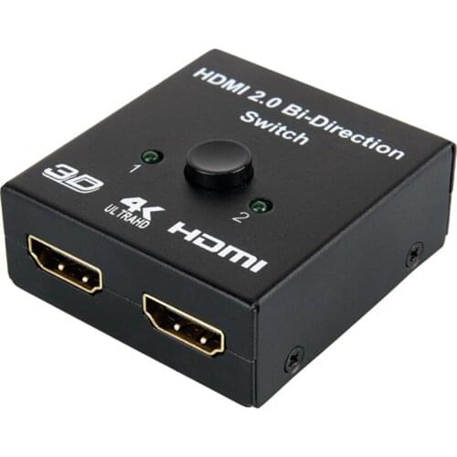 HDMI Bidirectional Switcher HDMI Two in One Out Switcher HDMI distributor Supporting 4K HD Video