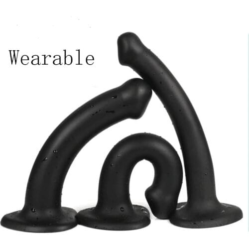 Three Different Sizes Of Wearable Dildos Silicone big Dildos With Suction Cup Anal Expander Realistic Dildo Sex Toys For Women