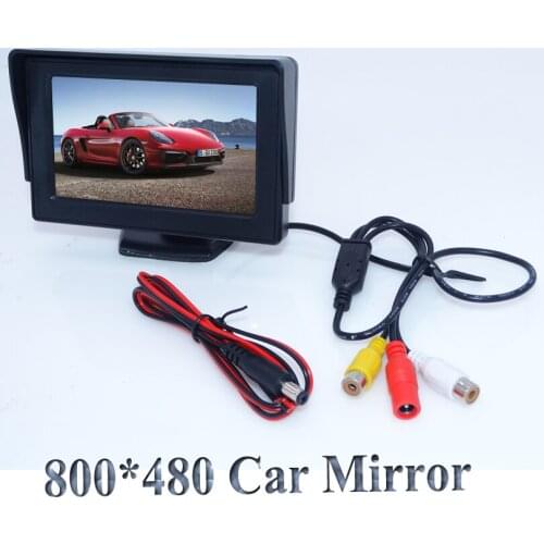 Hot Selling New 4.3" Color TFT LCD Rearview Car Monitors for DVD GPS Reverse Backup Camera Vehicle Two Video Input