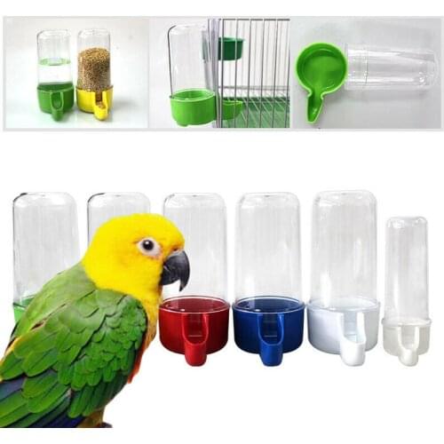 Bird Feeder Food Water Feeding Automatic Drinker Parrot Pet Dispenser Cage Drinking Cup Bowls For Pet Parrot Cage