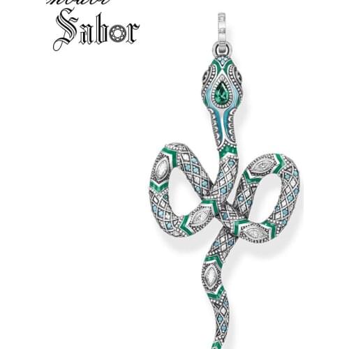 Pendant Green Snake 2020 New silver color For Women Fashion Key Chains Jewelry Bohemia Gift Fit Necklace thomas