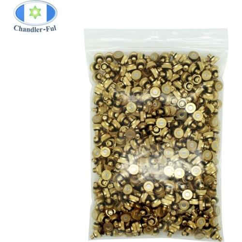50PCS Threaded Brass Misting Nozzle 0.1-0.8mm Orifice Water Mister Parts Fog Nozzle For Patio Misting System Outdoor Cooling
