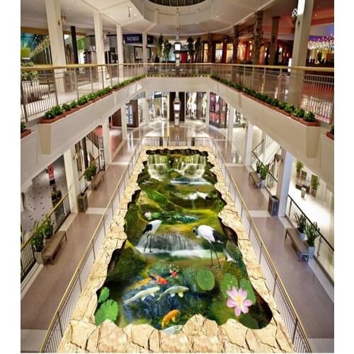 Lavender Manor landscape 3D wall murals wallpaper floor 3d flooring bathroom Home Decoration self-adhesive 3D floor