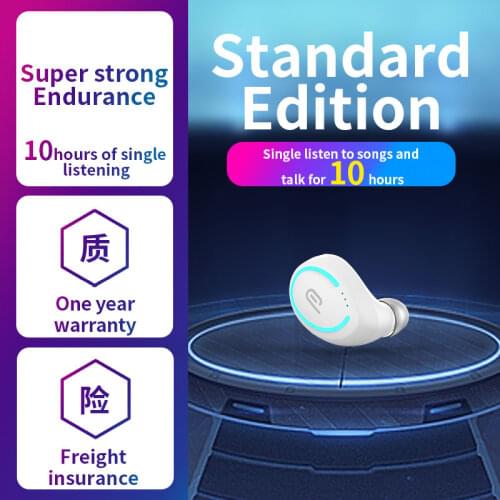 M-B8 Mini Single Bluetooth-compatible Earphone True Wireless Earbud Handsfree With Mic Stereo Sport Headset Game Music Headphone