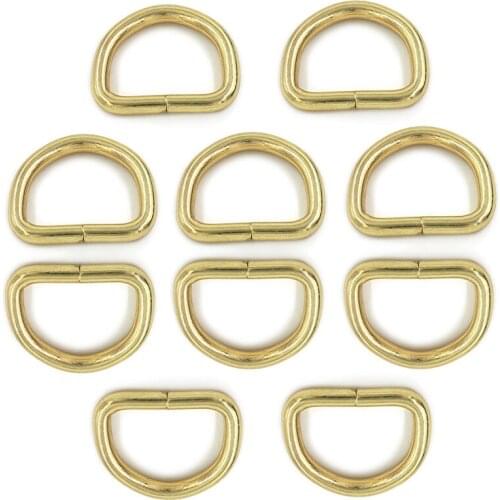 10pcs Metal Non-Welded D Ring Adjustable Buckle For Backpacks Straps shoes Bags Cat Dog Collar Dee Buckles DIY Accessorie