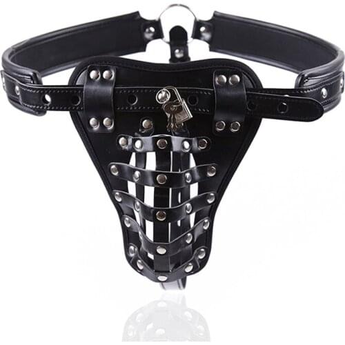 Men Bdsm Penis Harness Lock Cage Tied with Shorts Chastity Belt Penis Ring Sex Toys Lock Bondage Slave Games for Adult
