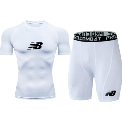 Mens Suit Running Jogging Sportswear Sports Training lashguad Tights Sportswear Mens Sportswear Gym Fitness Compression Uit