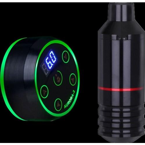 One Beginner Tattoo Kit MINI Direct Tattoo Pen Machine Rotary Motor AURORA Power Set For Cartridge Needle Body Art