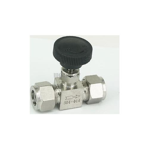 Fit 14mm OD Tube 304 Stainless Steel Shut Off Flow Control Needle Valve Compression Fitting 915 PSI