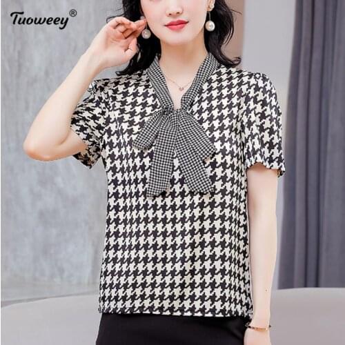 Casual Summer Ladies Female Women short Sleeve Blusas Fashion Floral Print Chiffon Blouse Shirt Loose Buttons Tops Tee Pullover