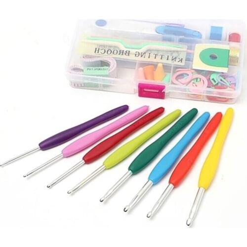 Practical Weave Crochet kit Crochet Hook Tools Set Combination Metal Aluminum Crochet Needle DIY Handcraft Tools