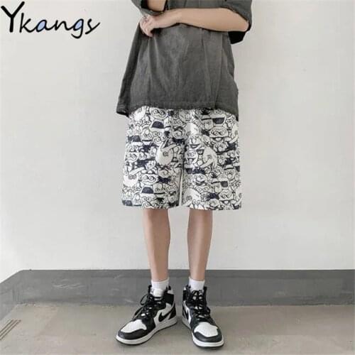 Graffiti Korean Gothic Summer Shorts Vintage Female Hip Hop Casual Harajuku Streetwear Shorts High Waist Summer Women Shorts New