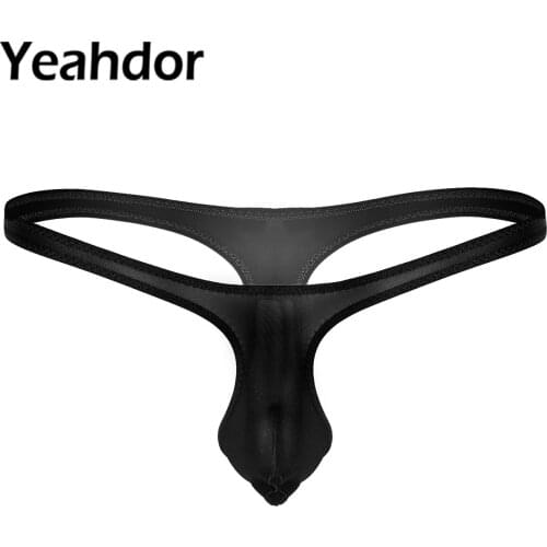 Sissy Mens Lingerie Panties Low Rise Breathable Stretchy Bulge Pouch Bikini G-string T-back Thong Male Erotic Underwear Briefs