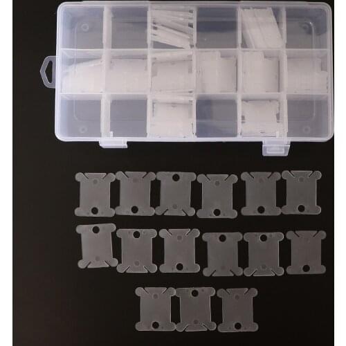 Embroidery Floss Organizer Box - 18 Slots Detachable Design with 120 Plastic Floss Bobbins for Cross Stitch, Sewing