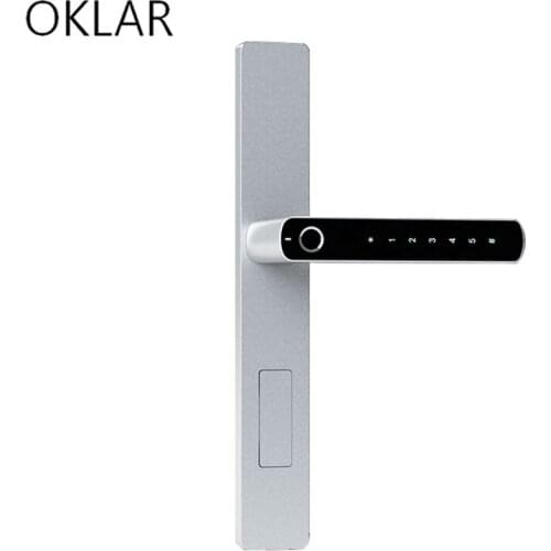 OKLAR Smart Fingerprint Door Lock Security Intelligent Lock Biometric Electronic Door Lock With Password Unlock for Narrow door