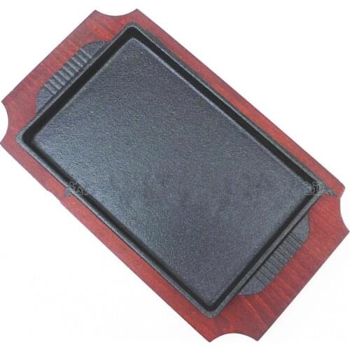 Hot vegetable oil coating pre-seasoned reversable cast iron griddle fry pan skillet BBQ camping grill pan