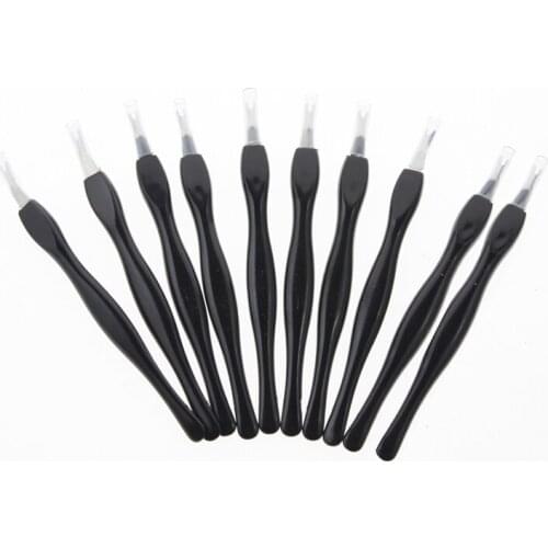 10PCS 10*0.9cm Makeup Cosmetic Nail Art Tool Nail Care Pusher Pedicure Salon Cuticle Pusher Trimmer Remover Cuticle Removal Fork