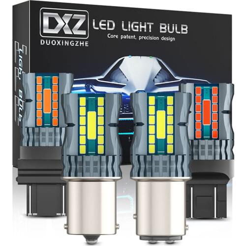 DXZ 2pcs 1156 S25 BA15S P21W 1157 T20 T25 LED Bulb Canbus 26SMD 7440 3156 Car Turn Daytime Running Signal Reverse Brake Light