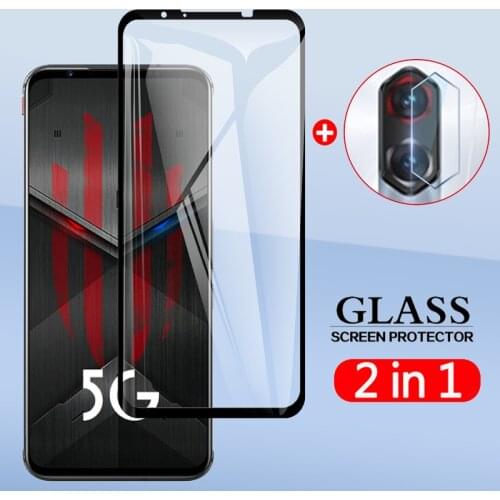 2 In 1 Back Camera Lens Film & Screen Protector Protective Tempered Glass For ZTE nubia Red Magic 5S 6.65"