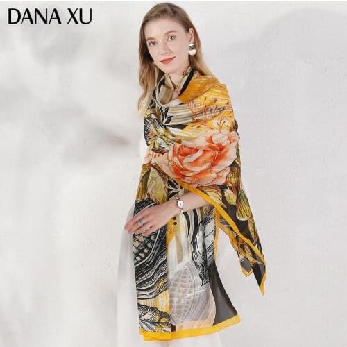 2020 Silk Long Scarf Luxury Brand Women New Design Beach Blanket Shawl Wear Swimwear Bandana Hijab Face Shield Foulard