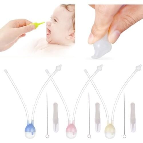 3pcs Baby Care Set Newborn Safety Nose Cleaner Kids Vacuum Suction Nasal Aspirator Set Infants Flu Protections Accessories