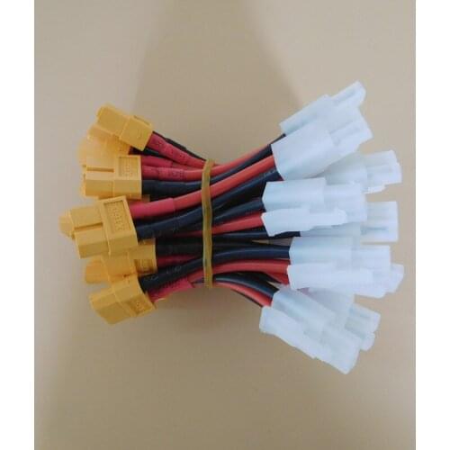 50Pcs Female XT60 to Male Tamiya Connector Conversion Cable 14AWG 5CM RC Drone Lipo Adapter