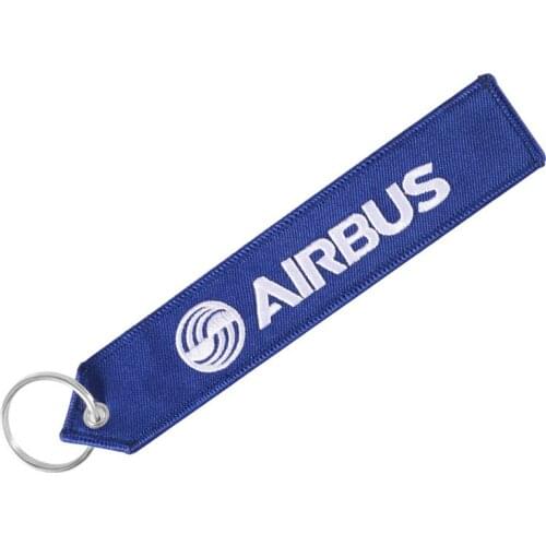 AIRBUS Keychain Phone Straps Double-sided Embroidery A320 Aviation Key Ring Chain for Aviation Gift Strap Lanyard for Mobile