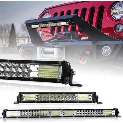 LED Light Bar 10 20 inch Ultra Slim Led Bar Dual Row Driving Beam Work Light Combo Beam 12V Universal For Car Offroad Jeep