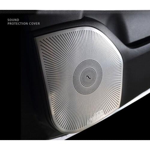 For Lexus LX570 LX 570 Car Door Loudspeaker Sound Chrome Pad speaker Cover Trim Frame Sticker Interior decoration Accessories