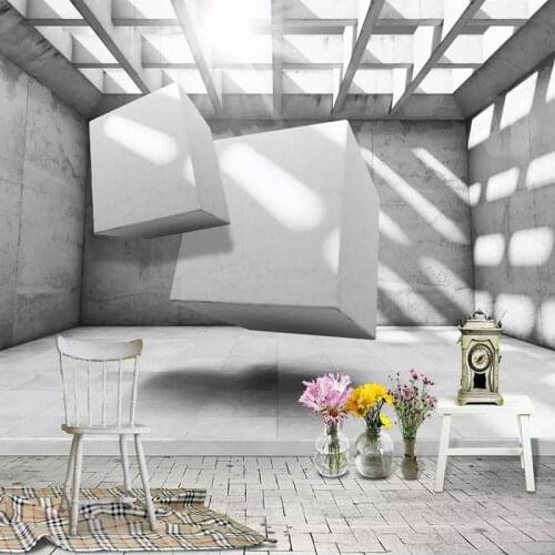 Custom Size Modern 3D Stereoscopic Space Abstract Geometric Lattice Large Murals Living Room Bedroom Wall Mural Photo Wallpaper