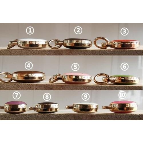 12mm and 15mm metal pendant zipper pull 10 piece a lot gold red green black white pendant button also availble 10 pieces a pa