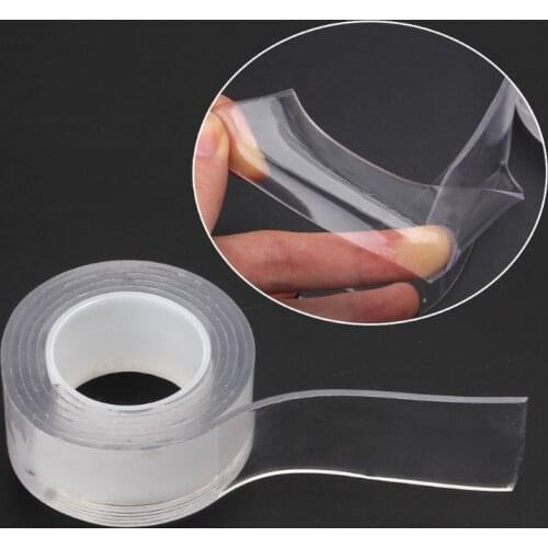 Reusable Adhesive Silicone Tape Universal Anti-Slip Double-sided Wall Stickers L69A