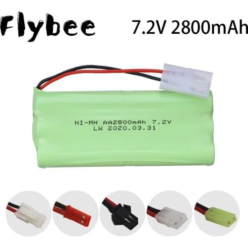 7.2v 2800mah NiMH Battery For Rc toys Car Tanks Trains RC Robot Boats Gun Ni-MH AA 2800mah 7.2v Rechargeable Battery