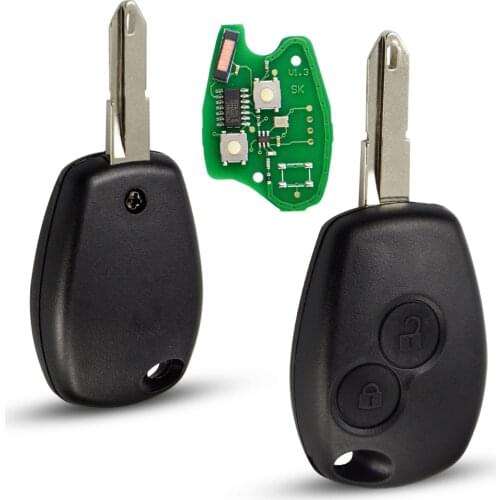 OkeyTech Remote Key 433MHz PCF7946 Transponder Chip 2 Buttons Keyless Entry Fob for Renault Megane Clio Kangoo Logan Car Alarm