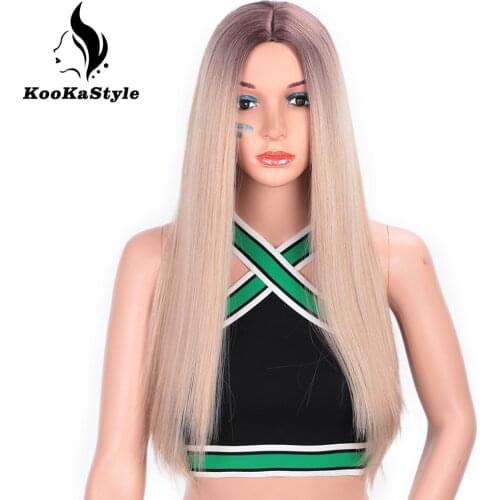 Wig Long Straight Hair Omber Blonde/Pink Cosplay Wig Women Synthetic Hair Wigs for Africa American Natural Hair Wigs for Daily